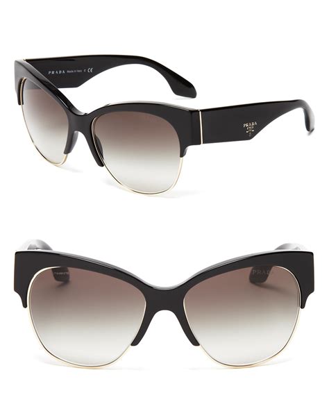 prada oval cat eye sunglasses|59mm cat eye sunglasses Prada.